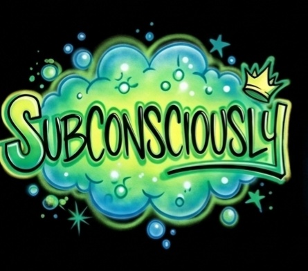 Subconsciously Sticker — Airbrush Graffiti Cloud Art