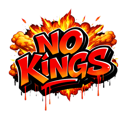 No Kings Hoodie — Explosive Graffiti Rebellion Streetwear Pullover