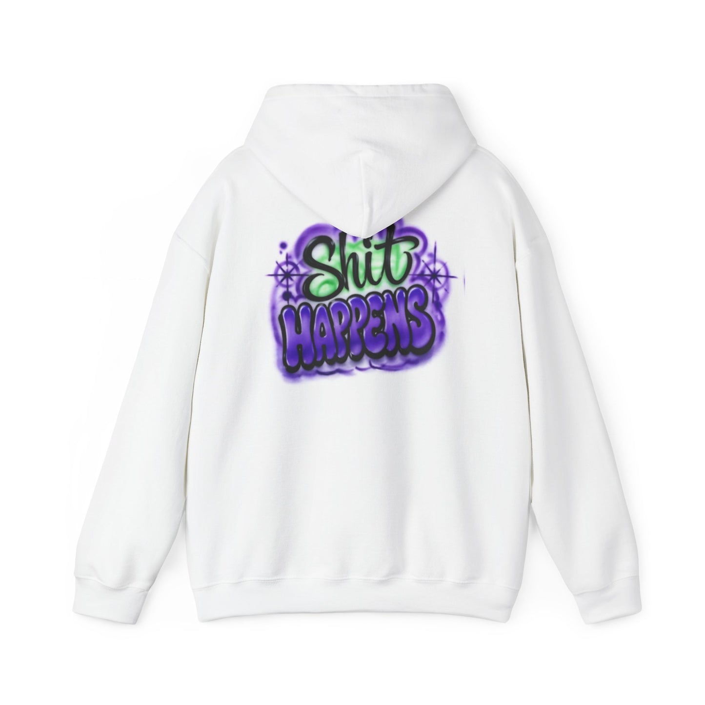 Shit Happens Airbrushed Graffiti Hoodie