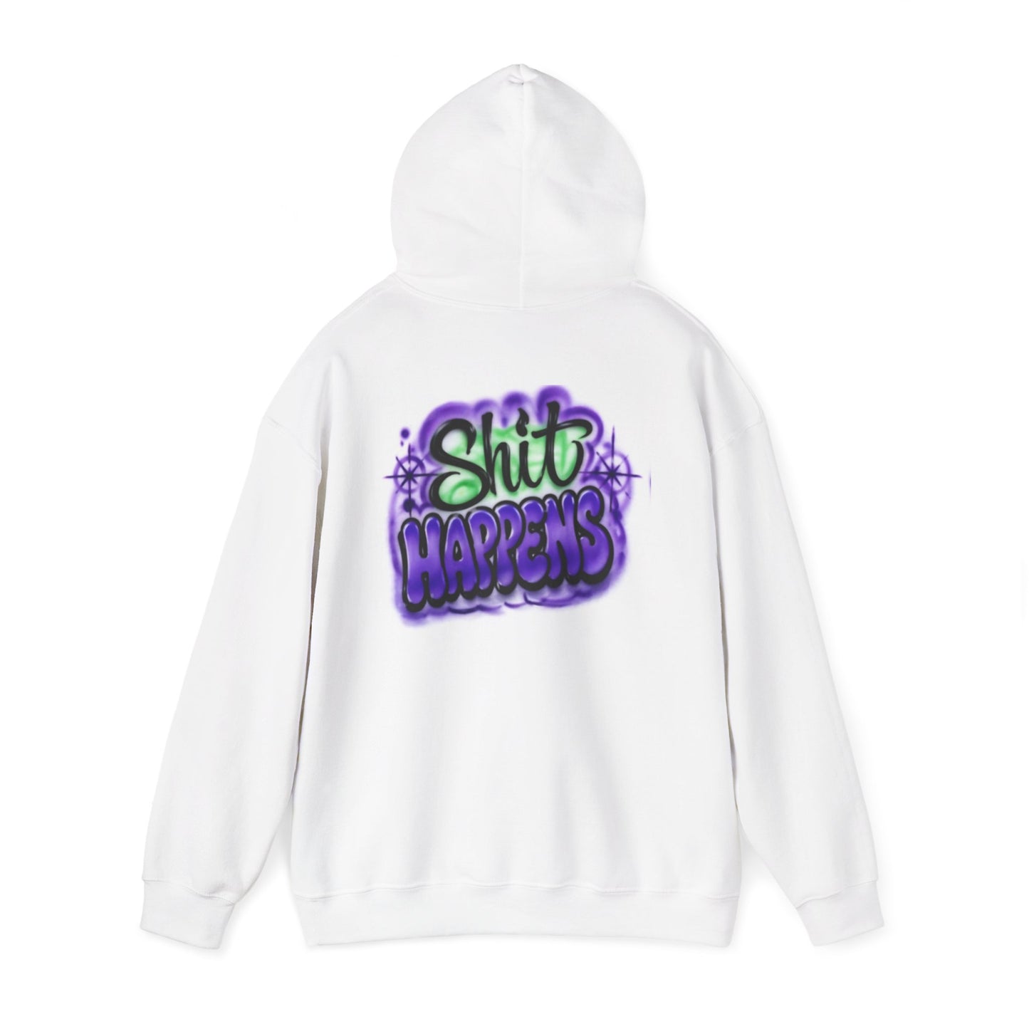 Shit Happens Airbrushed Graffiti Hoodie